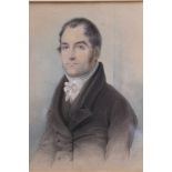 Early nineteenth century English school watercolour - portrait of Gentleman John Jackson