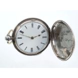 William IV silver hunter pocket watch with fusee movement signed Alex Purves, Grosvenor Square,