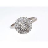 Diamond cluster ring,