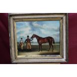 After John Ferneley (1782-1860) oil on canvas - The racehorse General Chasse with the owner Sir