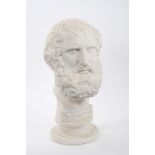 19th century plaster head of Euripides by Domenico Brucciani after the antique,