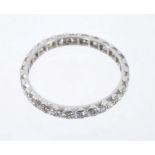 Diamond eternity ring with a full band of brilliant cut diamonds estimated to weigh approximately 1.