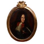 Pair of late seventeenth century Continental school oval oils on canvas - portraits of a noble