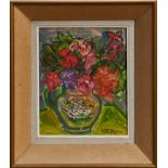 Keith Stuart Baynes (1887-1977) oil on board - still life of flowers in a jug, signed,