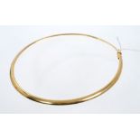 Italian 18ct yellow gold necklace with smooth articulated polished gold links.