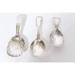George III silver caddy spoon with shell bowl (London 1790), Hester Bateman,
