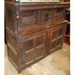 17th century oak court cupboard,