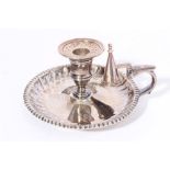 1930s silver inkstand chamberstick in the Georgian style,