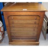 Late nineteenth / early twentieth century collectors' chest of eight drawers with an assortment of