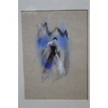 Jules Chéret (1836-1932) watercolour illustration of a dancer, signed, in glazed frame, 18cm x 12.