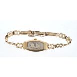 1920s Ladies' Rolex 18ct gold wristwatch with Rolex Prima movement in 18ct yellow gold tonneau