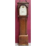 George III longcase clock with eight day movement,