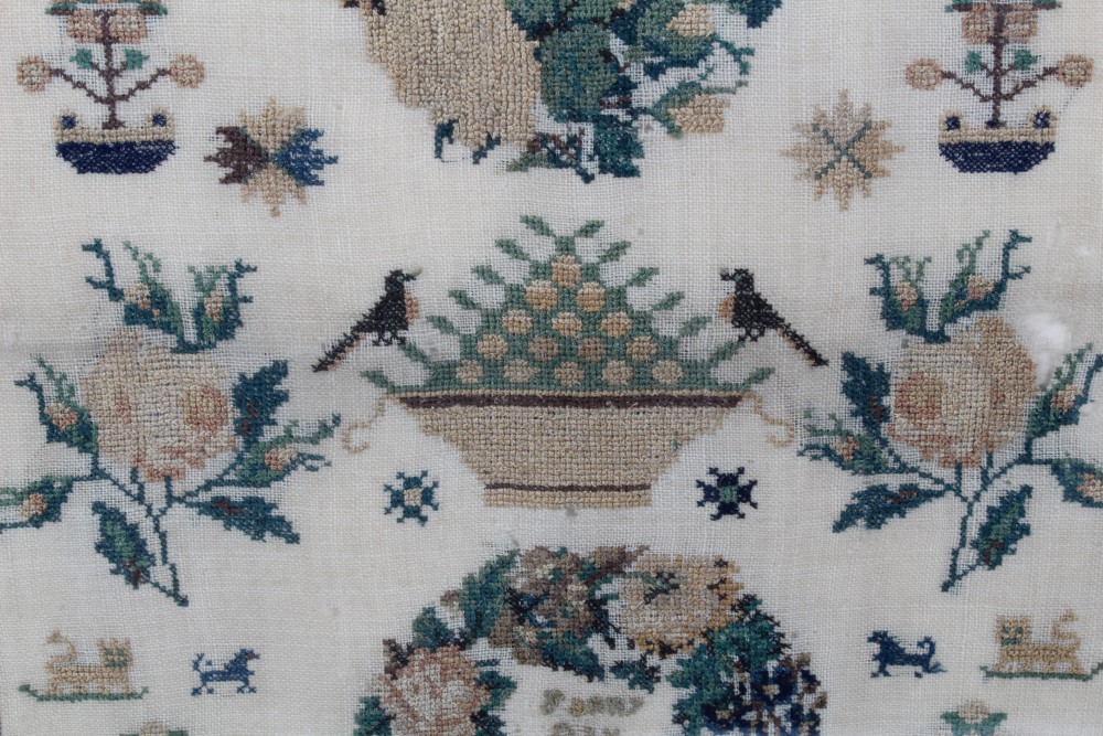 George IV needlework sampler by Sarah Litchfield. - Image 6 of 13