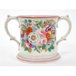 Victorian Staffordshire two-handled loving cup,