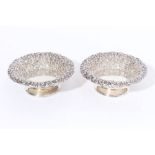 Pair late 19th / early 20th century bonbon dishes of circular form,