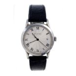 Gentlemen's Asprey stainless steel wristwatch,