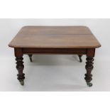 Large Victorian mahogany extending dining table,