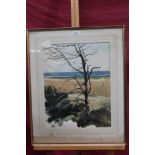 Robert O'Rorke twentieth century watercolour - Beach at Wells, Norfolk, signed, in glazed frame,