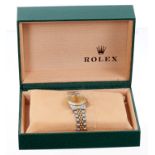 Ladies' Rolex Oyster Perpetual bi-metal wristwatch with gold dial,