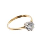 Diamond single stone ring with a brilliant cut diamond estimated to weigh approximately 0.