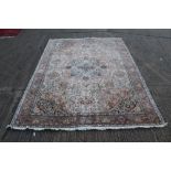 Good quality Kashan style rug with central petalled medallion issuing branchwork and baskets of