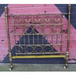 Ornate Victorian brass bed, by R. W. Winfred & Co.
