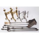 Three 19th Century steel fire irons,