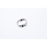 18ct white gold and diamond single stone ring with a collet set brilliant cut diamond estimated to