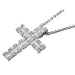 Diamond cross pendant,