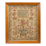 Good George IV needlework sampler by Mary Ann Diaper, 1826,