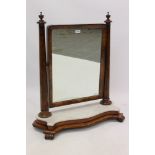 Victorian mahogany toilet mirror,