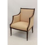 Late 19th / early 20th century mahogany armchair,