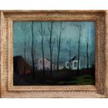 *Fred Uhlman (1901-1985) oil on board - Houses through the Trees,
