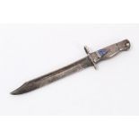 1950s Military presentation silver bayonet paper knife engraved 'Brigadier C.A.R Nevill, C.B.E., D.