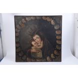 Seventeen / Eighteenth century European school oil on canvas - The Madonna and Child,