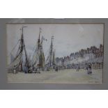 Nineteenth century English school watercolour - Dieppe, initialled H.
