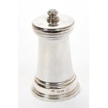 Contemporary silver pepper mill of conventional form, with Park Green & Co. Ltd.
