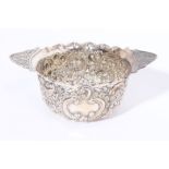 Late Victorian silver two-handled bowl in the form of a quaich,