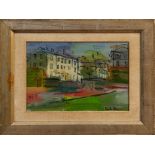 Keith Stuart Baynes (1887-1977) oil on canvas - Town View, signed, framed,