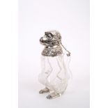 Early 20th century Continental silver mounted liqueur jug in the form of a monkey,