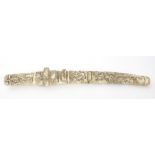 Good quality late 19th Century Japanese carved ivory short sword,