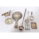 Selection of 20th century miscellaneous silver and white metal - including Art Nouveau-style hand