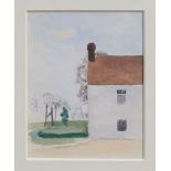 *Mary Potter (1900-1981) watercolour - Lansbury House, in glazed frame, 13cm x 10.