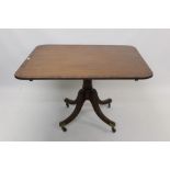 Regency-style mahogany breakfast table,