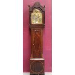 Longcase clock with eight day quarter chiming spring driven movement,