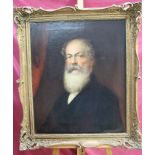 Late nineteenth century English school oil on canvas - portrait of a bearded gentleman,