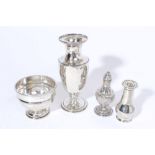 Small selection of early 20th century silver - including a sugar bowl,