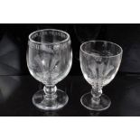 Two good quality glass rummers commemorating the investiture of the Prince of Wales 1969,