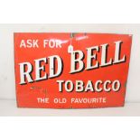 Enamel advertising sign 'Ask For Red Bell Tobacco', 76.