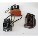 Yashica-Mat 6x6 twin lens reflex camera fitted with 80mm Yashinar lens,